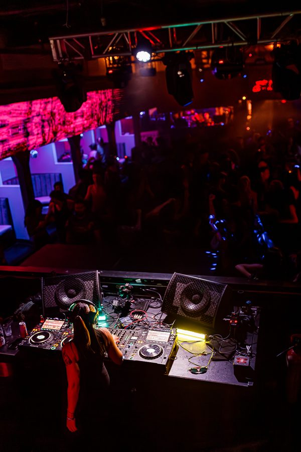 black label radio — the booth from above