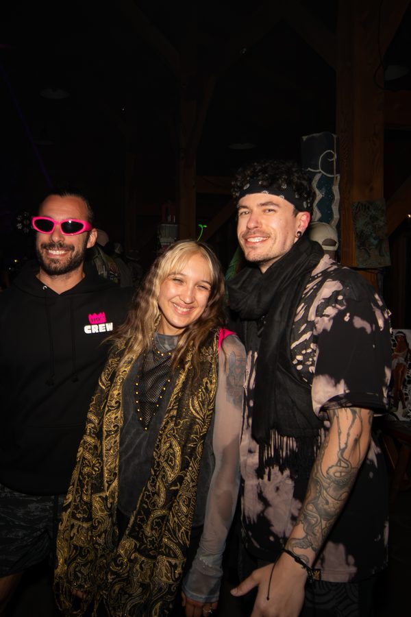 black label radio — three of the crew on the floor